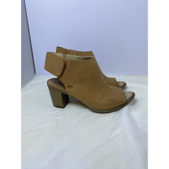 JOSEF SEIBEL Bonnie Leather Peep-Toe Bootie Sandal (36) 5 M Brown Block Boho - Picture 2 of 12